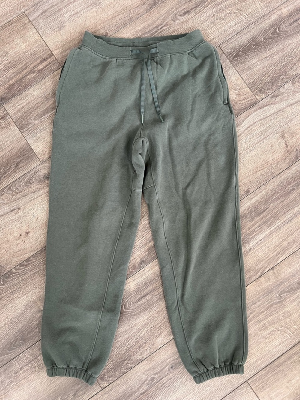 Lululemon Steady State Jogger Pants Olive Green Fleece Mens Size Small